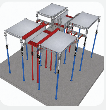 Aluminium deck slab formwork arrangement